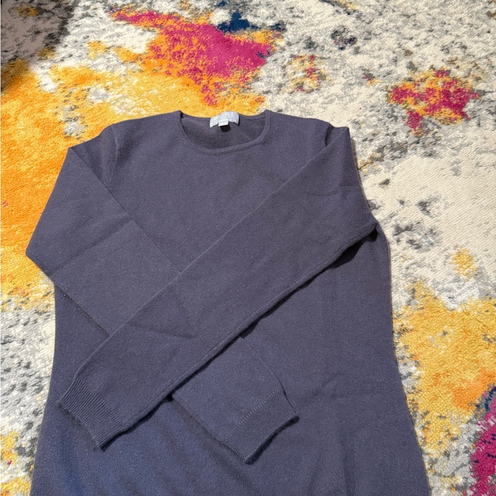Pure Collection Women's Charcoal Crewneck Sweater